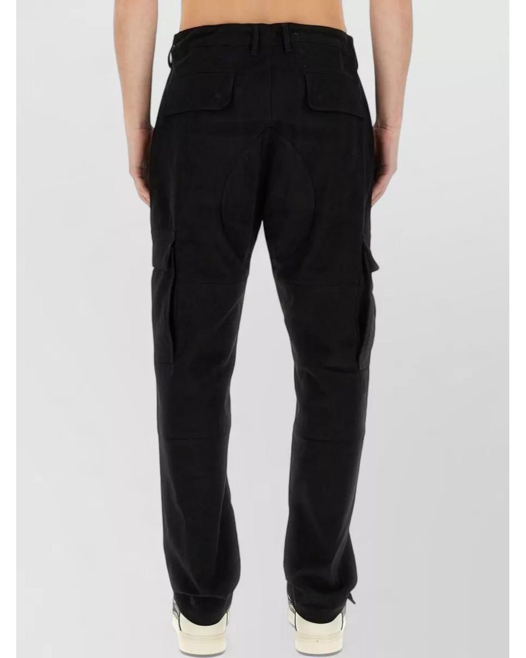 Marcelo Burlon Black Regular-Fit Cargo Pants for men