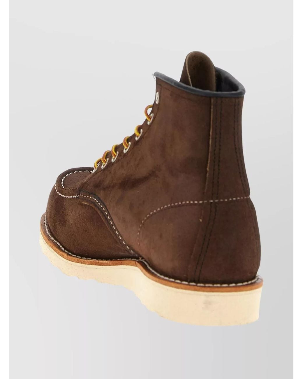 Red Wing Brown Leather Classic Moc Ankle Boots for men