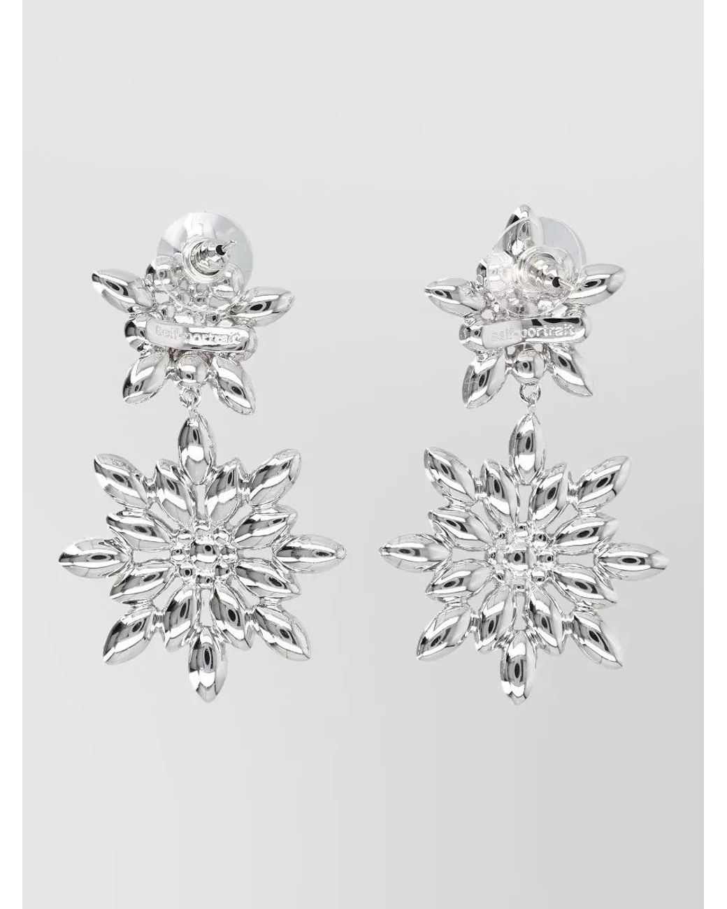 Self-Portrait Multicolor Crystal Tiered Drop Earrings