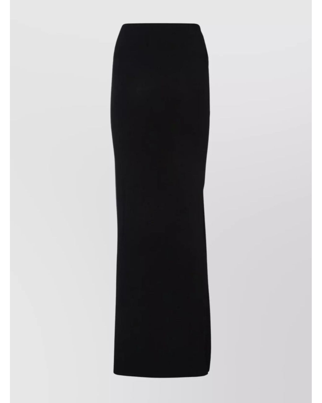 Jacquemus Black Cotton High-Rise Front-Slit Fitted Skirt