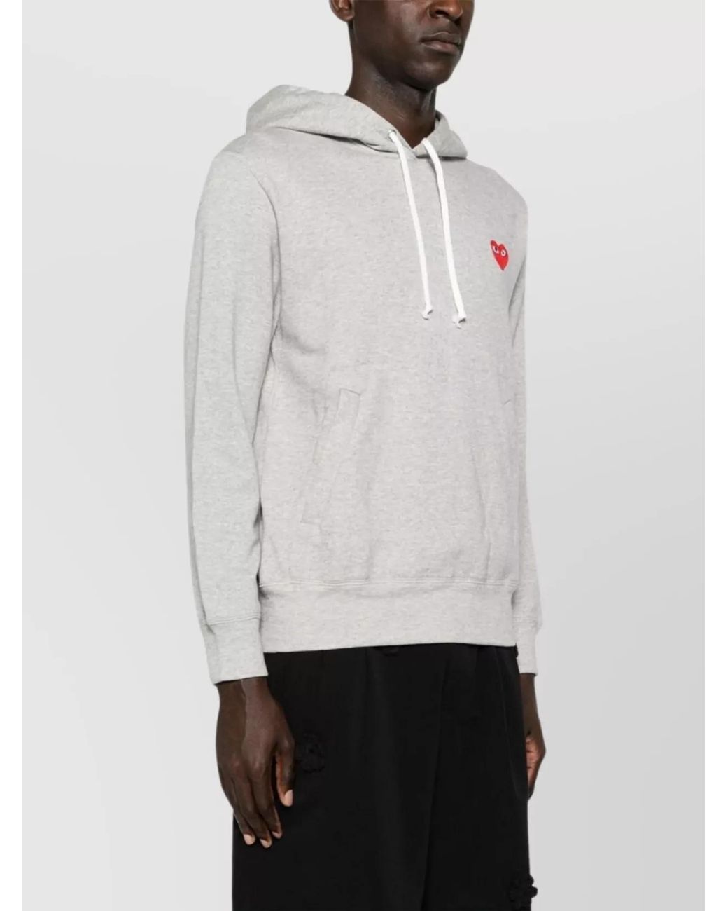 Comme des Garçons White Logo Cotton Hoodie