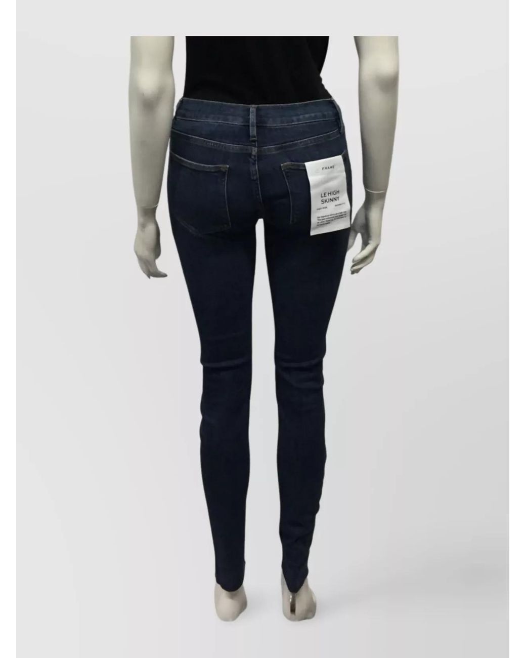 FRAME Blue Raw Edge Skinny Jeans
