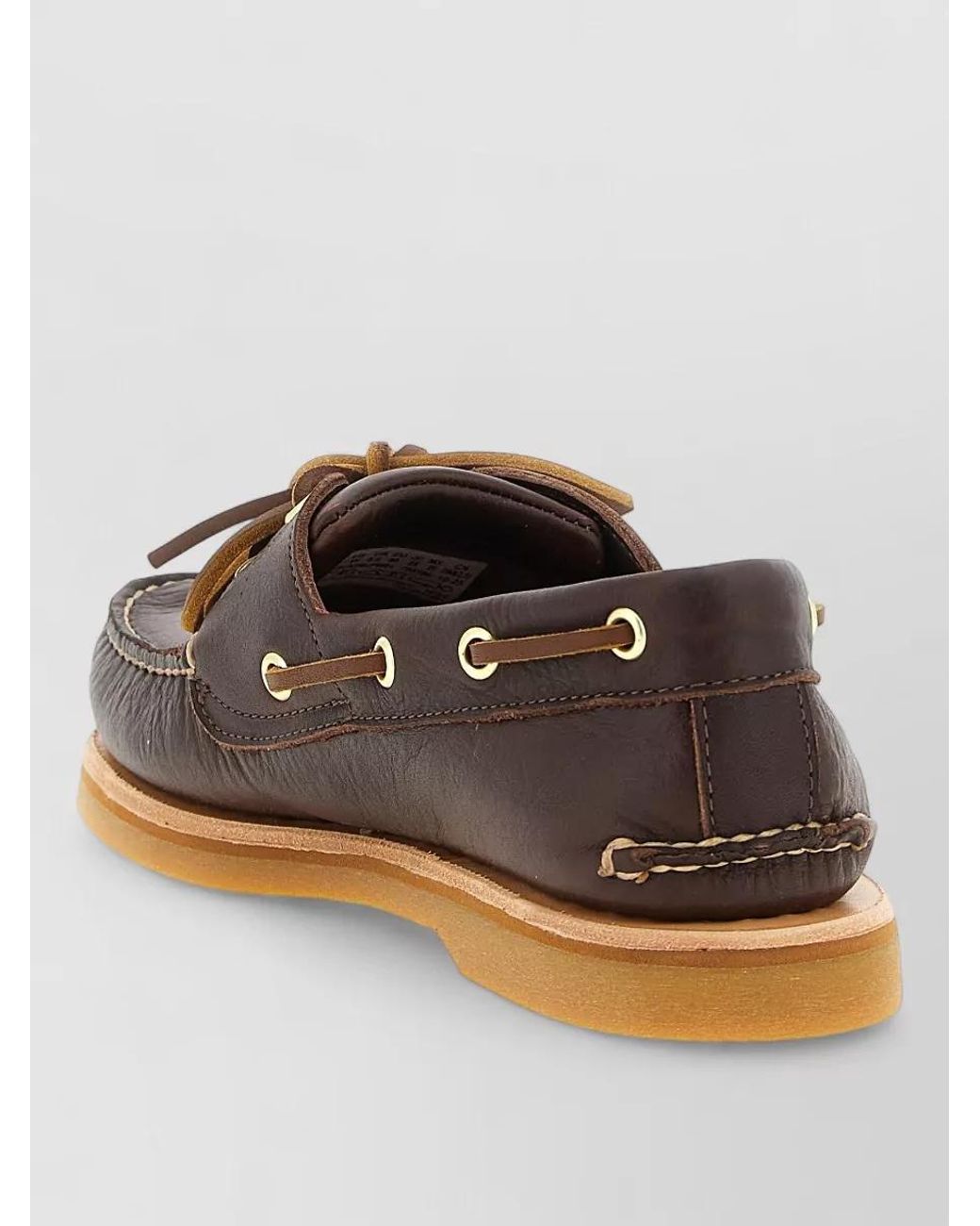 Timberland Brown Leather Boat Shoes for men