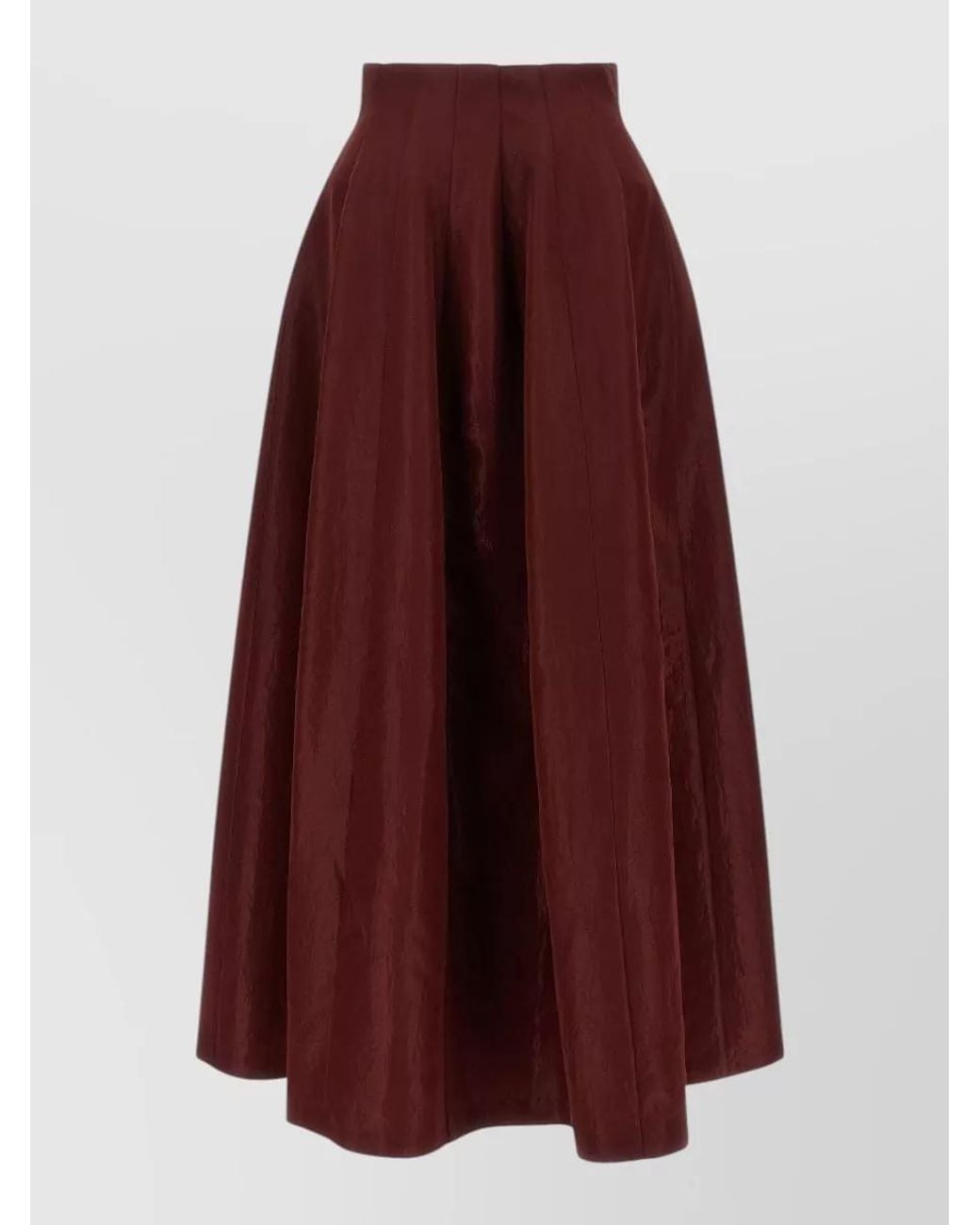 Alberta Ferretti Purple Paneled High-Rise Maxi A-Line Skirt