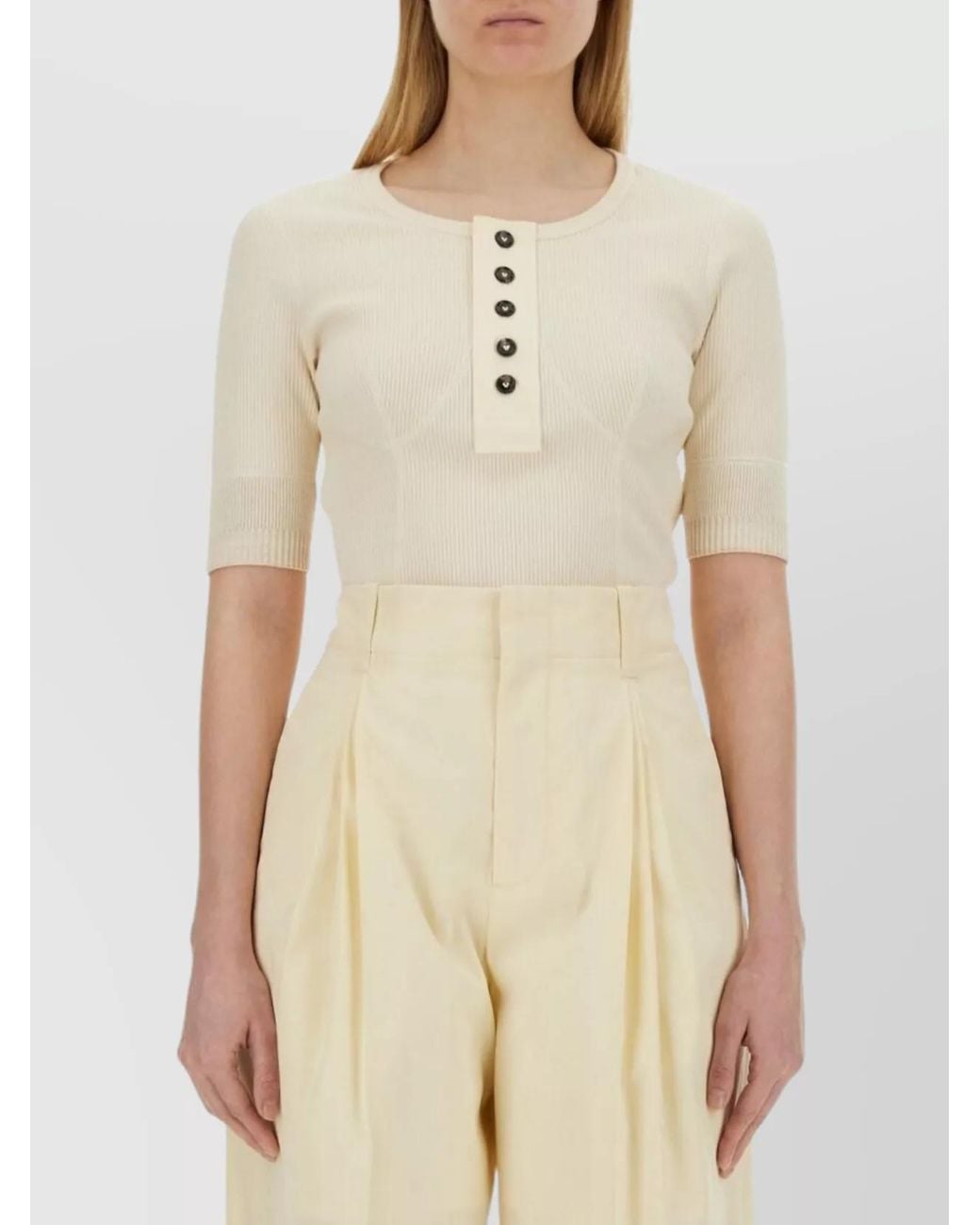 Bottega Veneta Natural Jersey T-Shirt