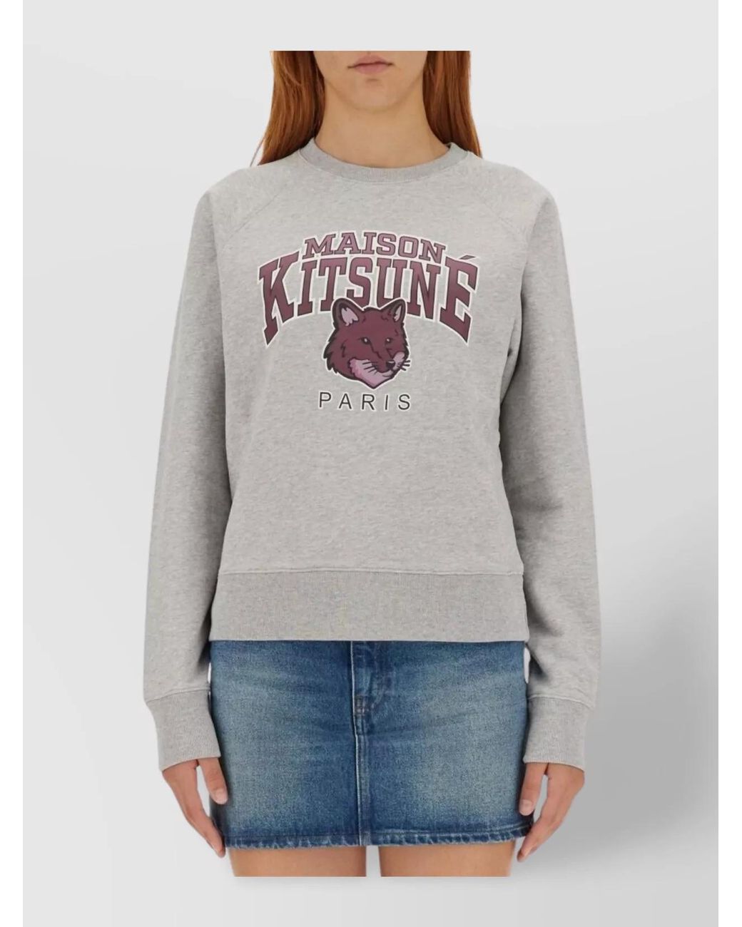 Maison Kitsuné Gray Cotton Regular-Fit Sweatshirt
