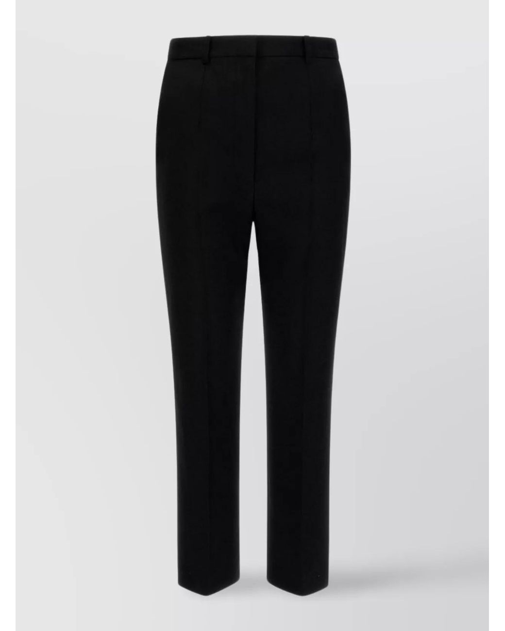 McQueen Black Straight-Leg Tailored Trousers