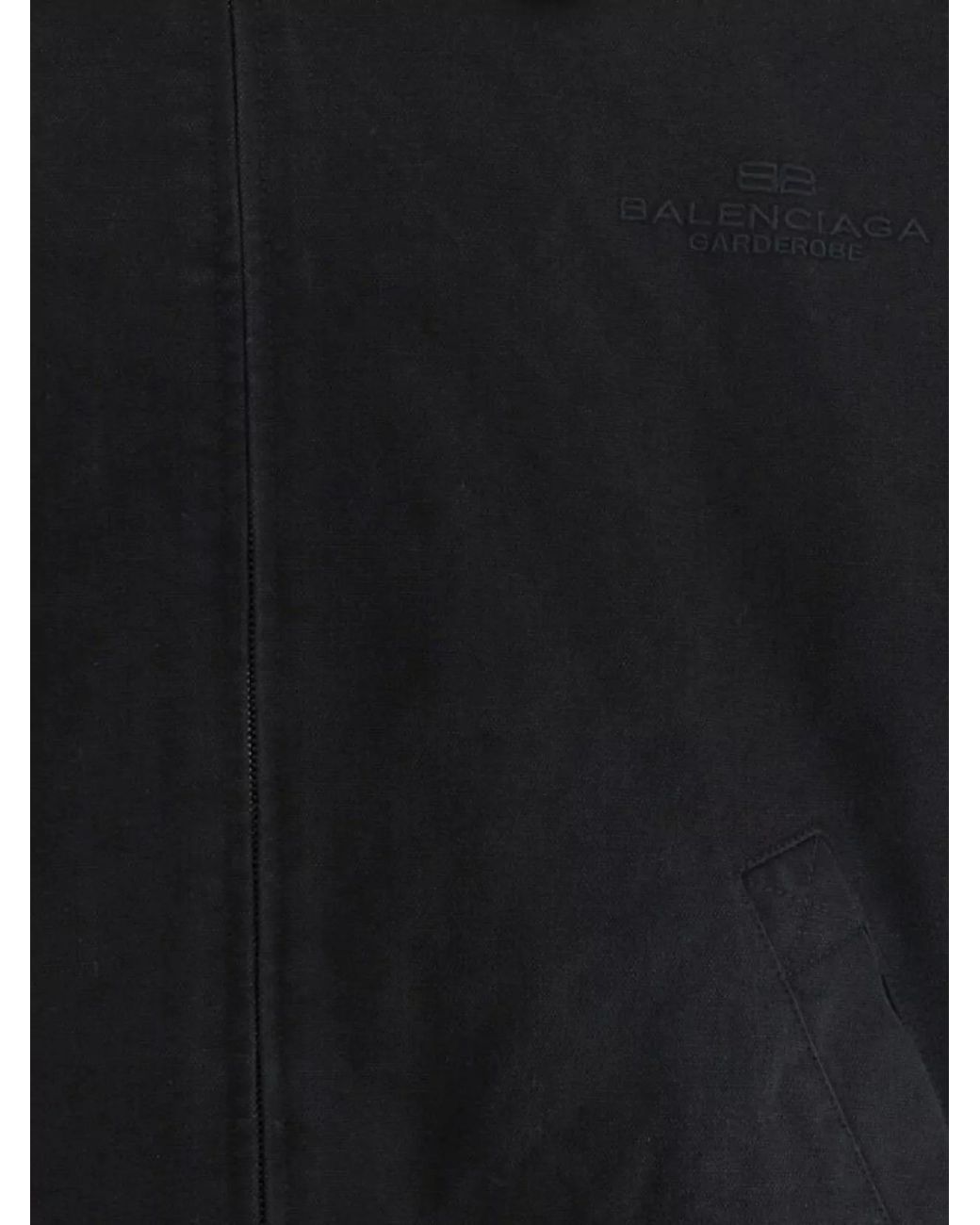 Balenciaga Blue Cotton Bb Garderobe Jacket for men