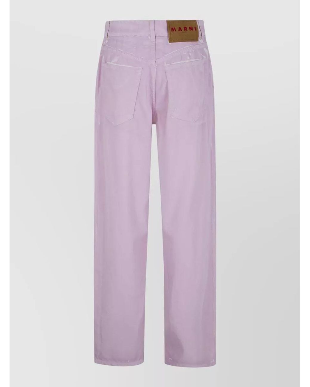 Marni Pink Straight-Leg Trousers