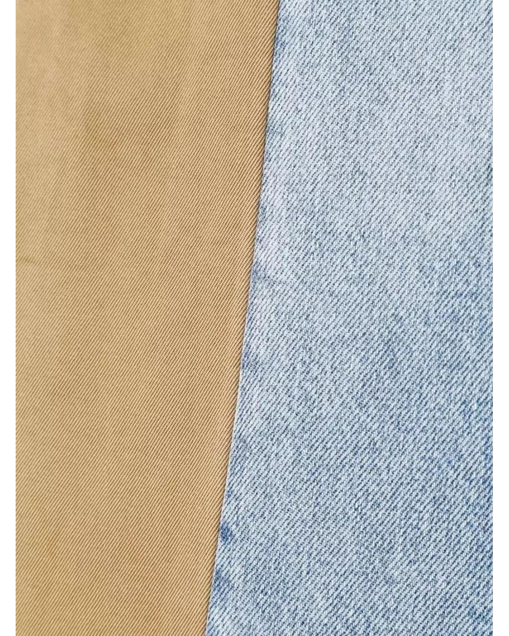 Haikure Blue Panelled Straight-Leg Jeans