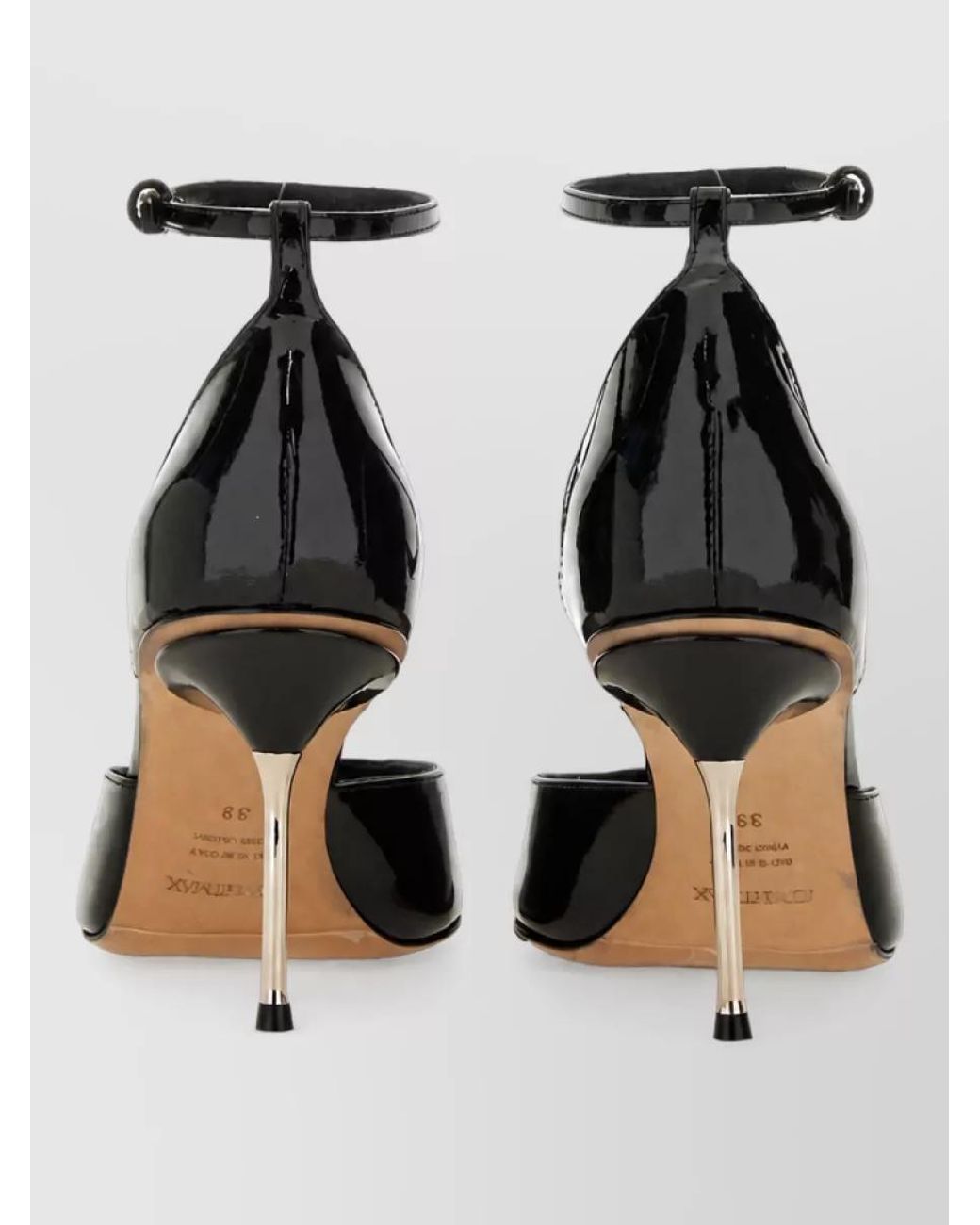 Sportmax Black Leather Mary Jane Pumps