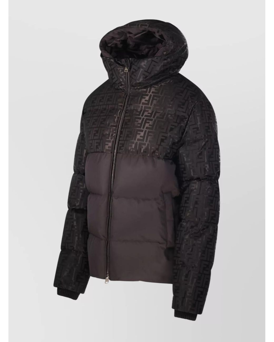 Fendi Black Padded Parka Cotton Puffer Jackets