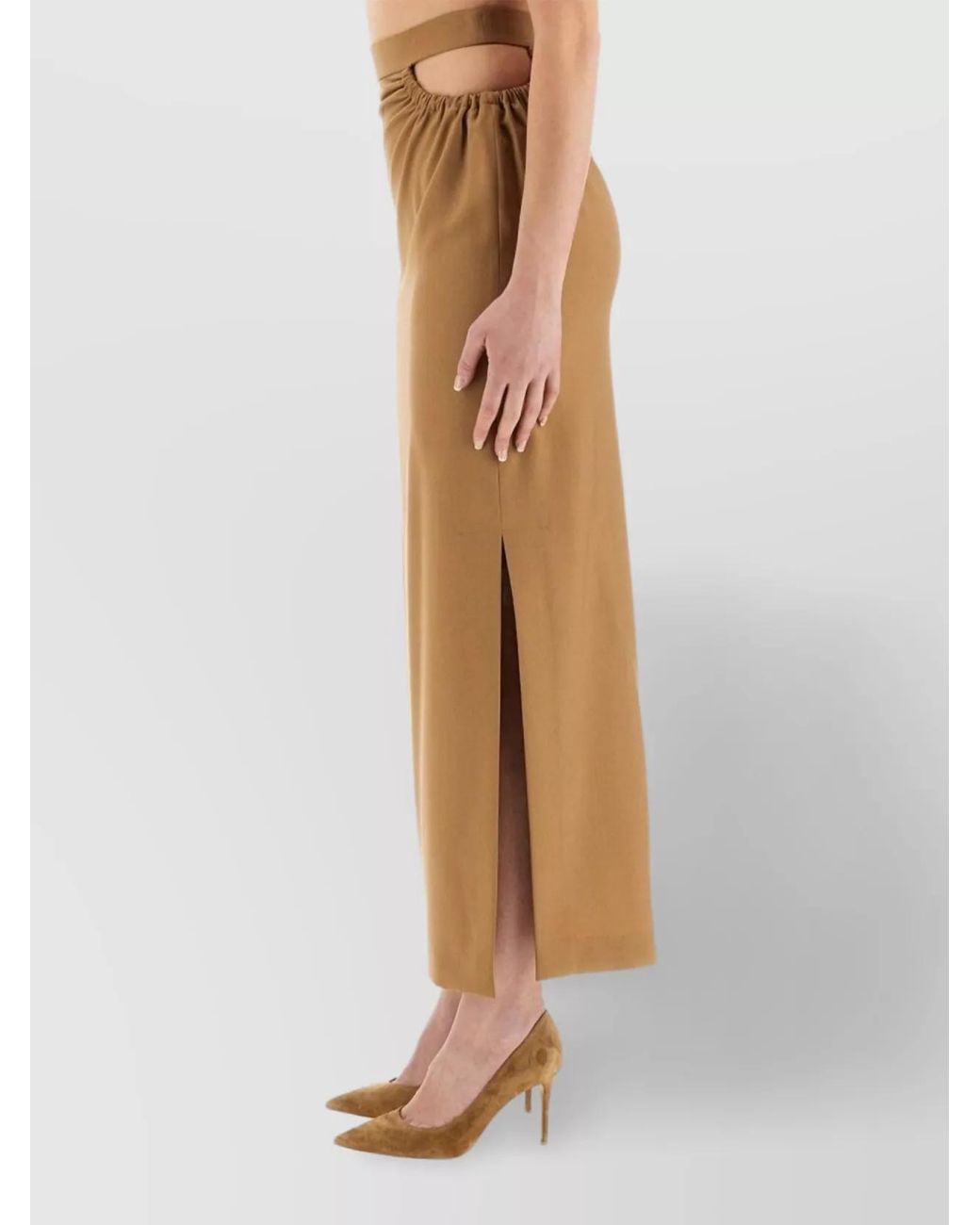 Max Mara Natural Silk Slim-Fit Asymmetric Maxi Skirt
