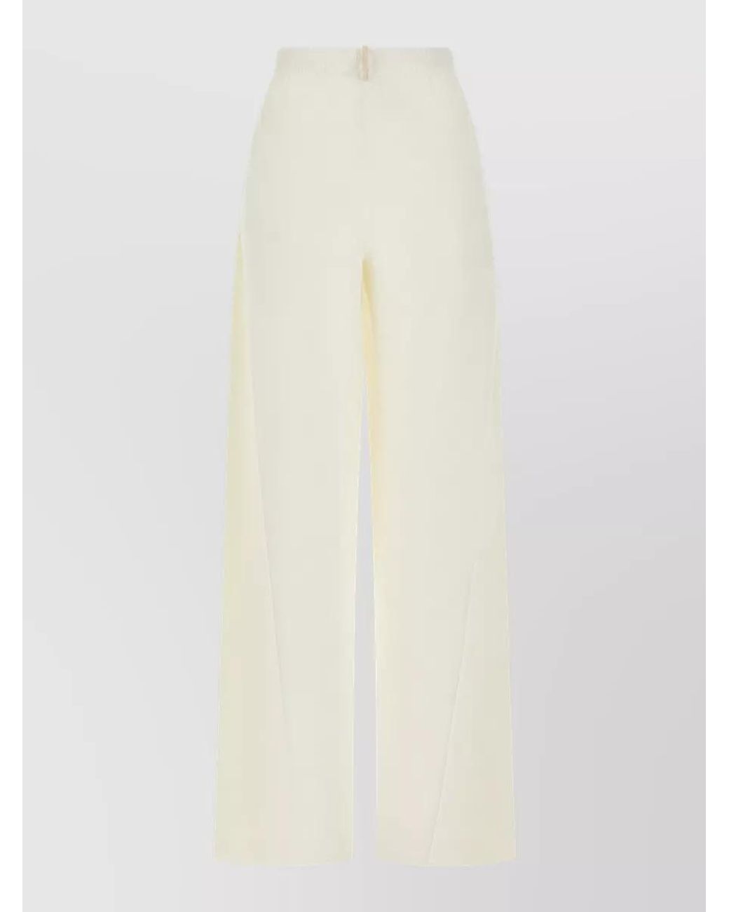 Fabiana Filippi White Wool Trousers