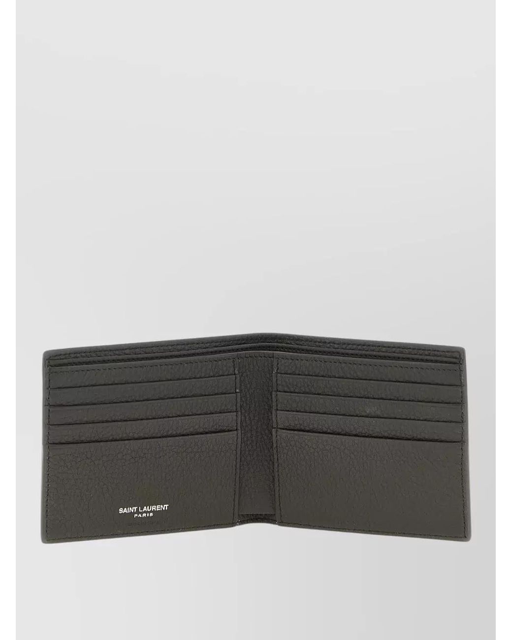 Saint Laurent Black Calfskin Leather East/West Wallet for men