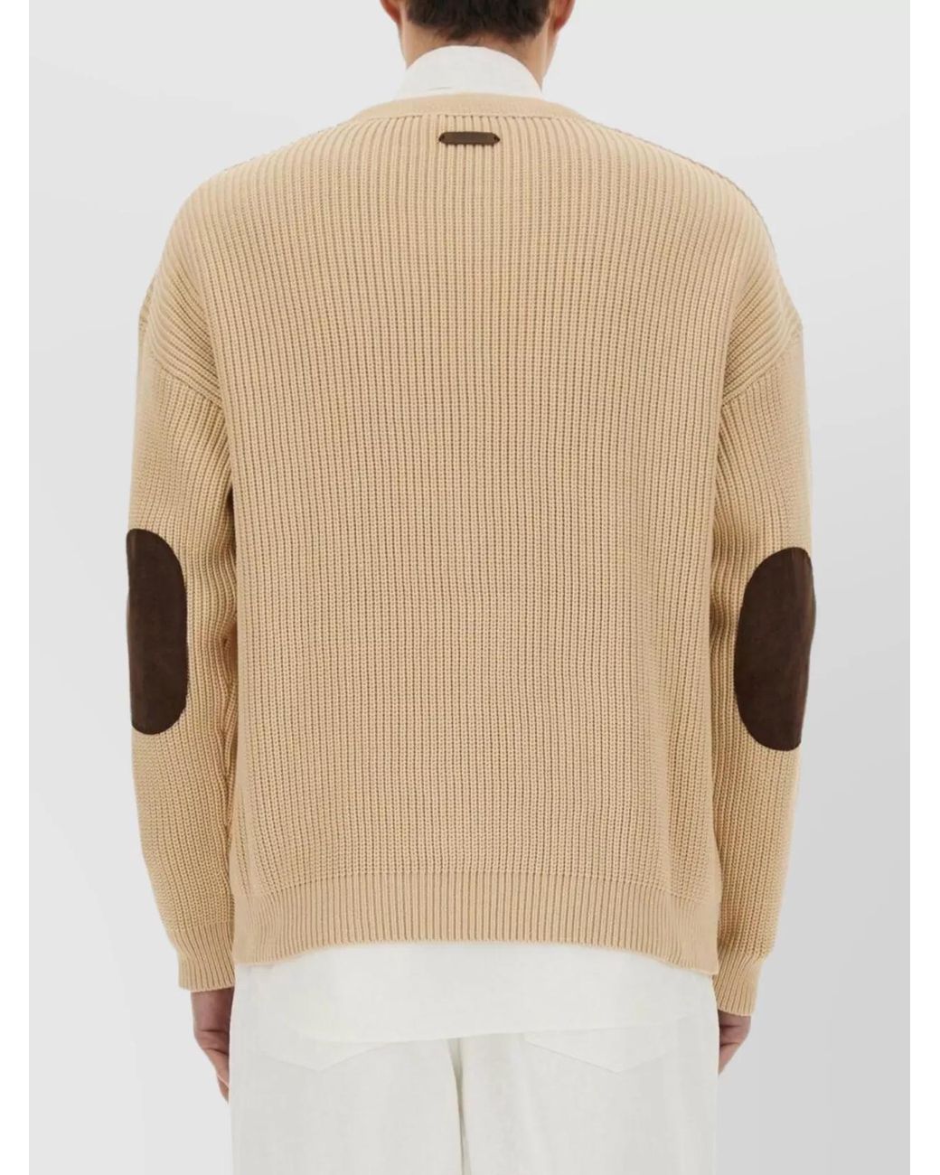 Moschino Natural Regular-Fit Organic Cotton-Blend Cardigan for men