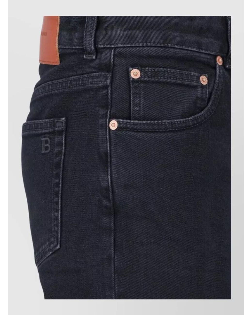 Balmain Blue Straight-Leg Jeans