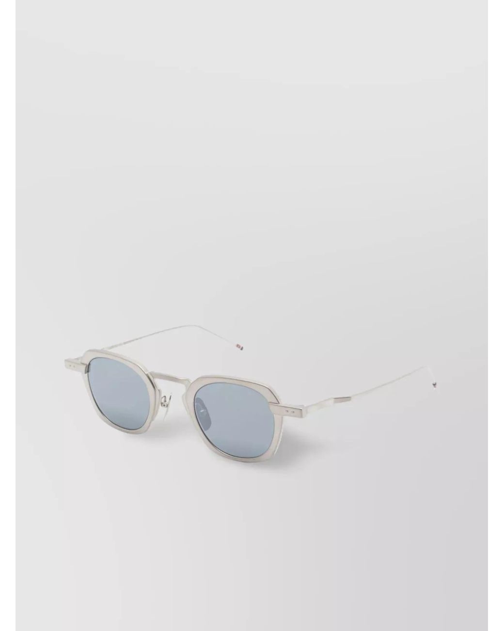 Thom Browne White Square-Frame Sunglasses