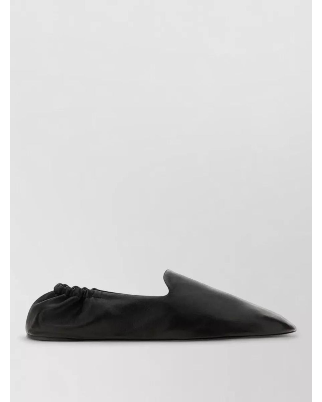 The Row White Leather Ballerinas