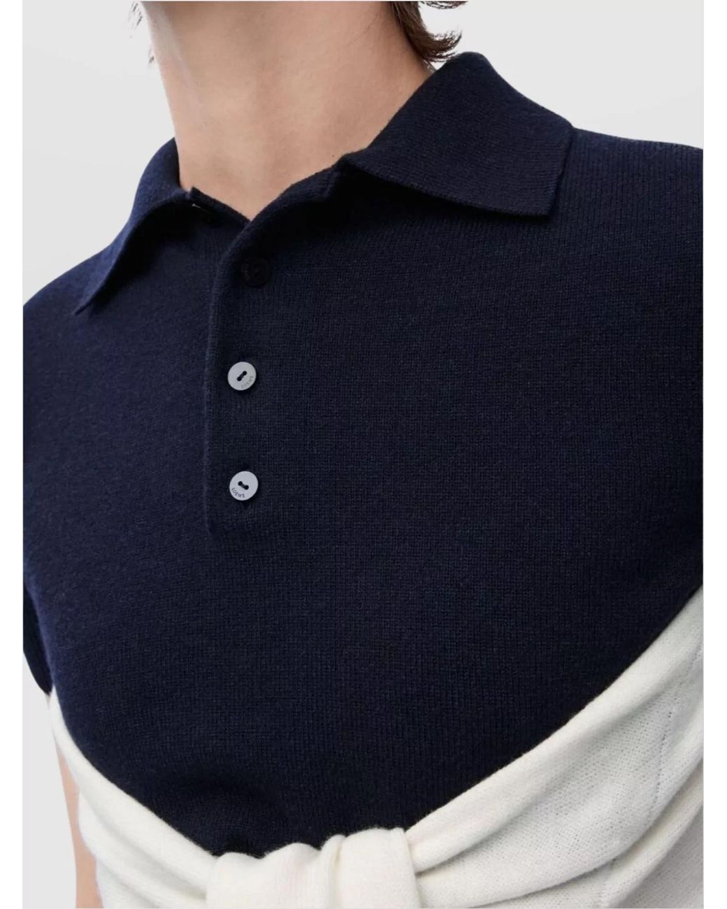 Loewe Blue Cashmere Polo Shirt