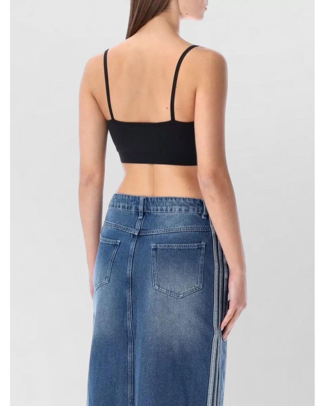 Adidas Originals Blue Cotton Bralette Top