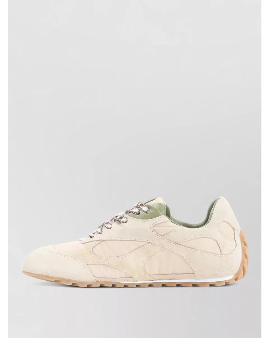 Bottega Veneta Natural Leather Lace-Up Sneakers