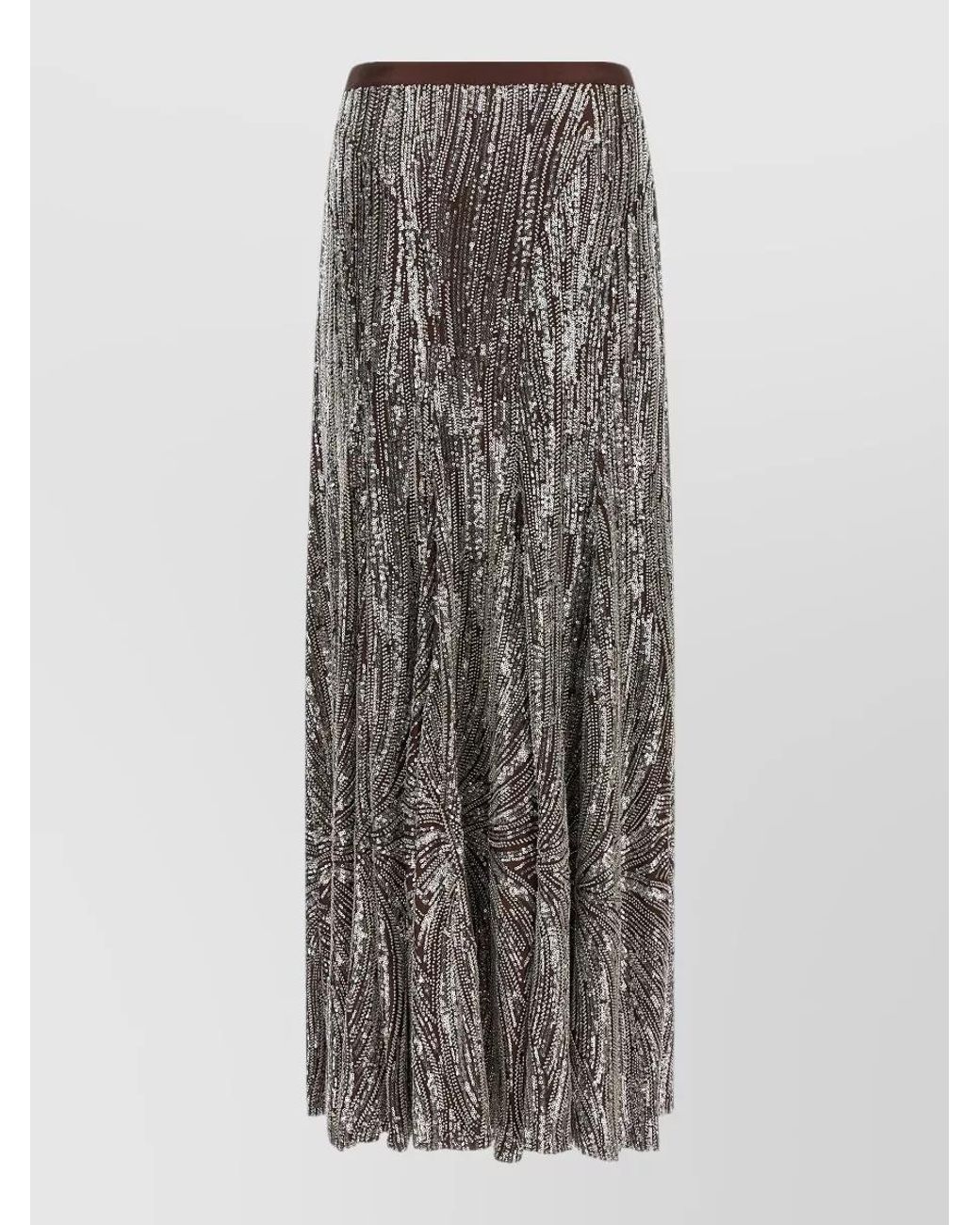 Rabanne Gray Embellished Maxi Skirt