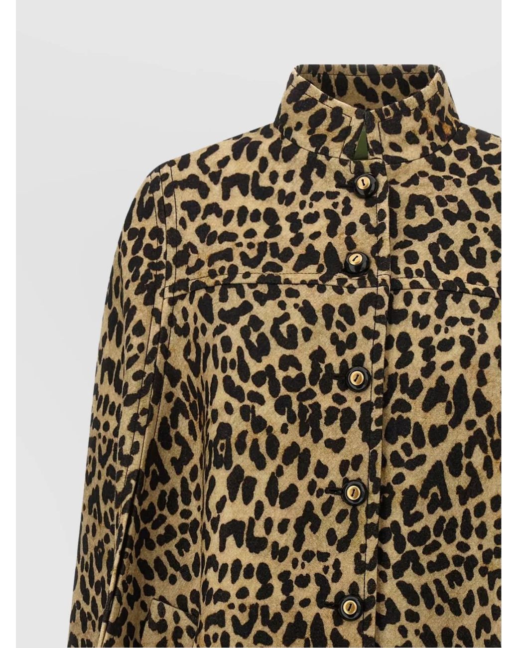 Valentino Garavani Multicolor Wool Leopard Print Cape
