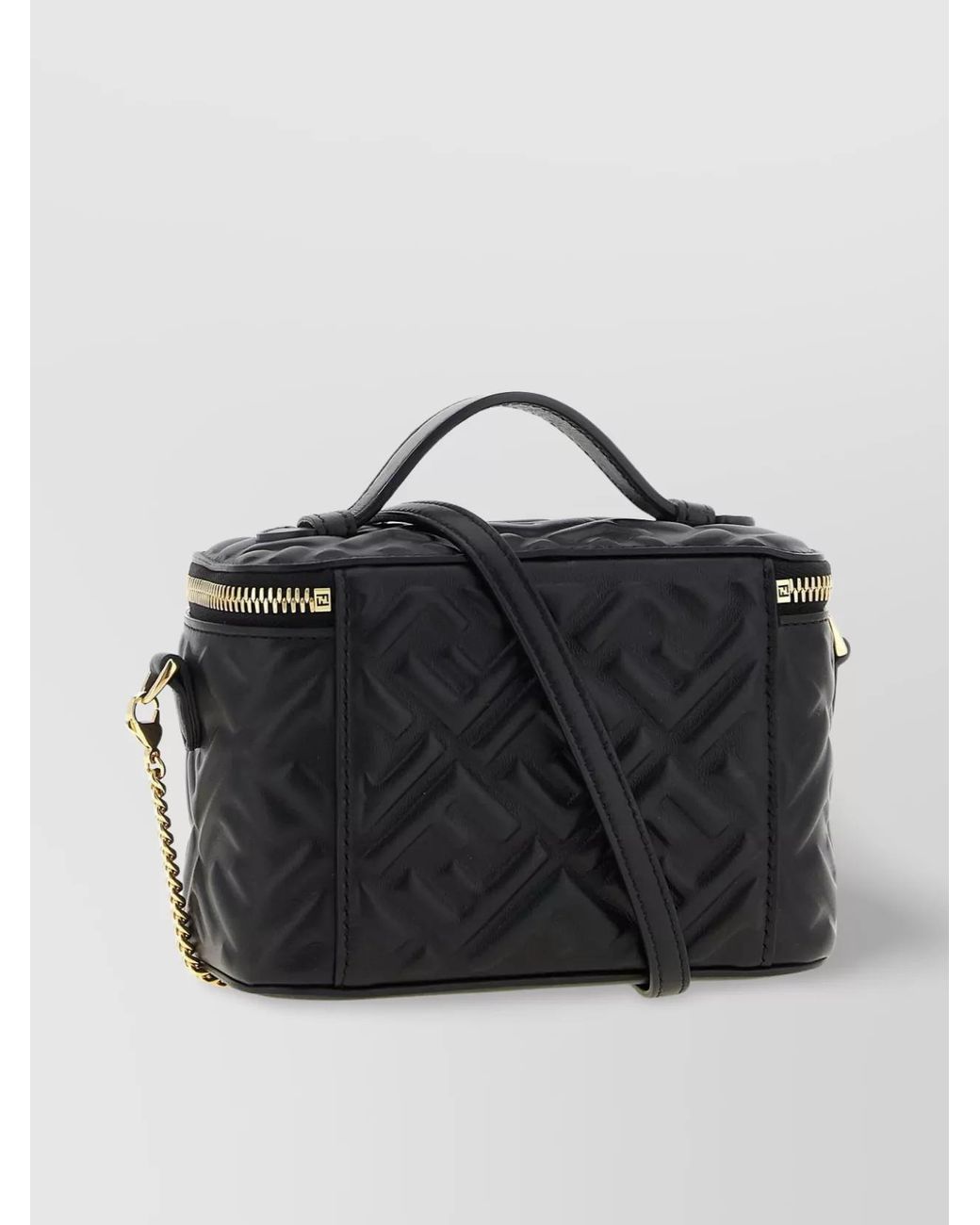 Fendi Black Mini Lamb Leather Crossbody Bag