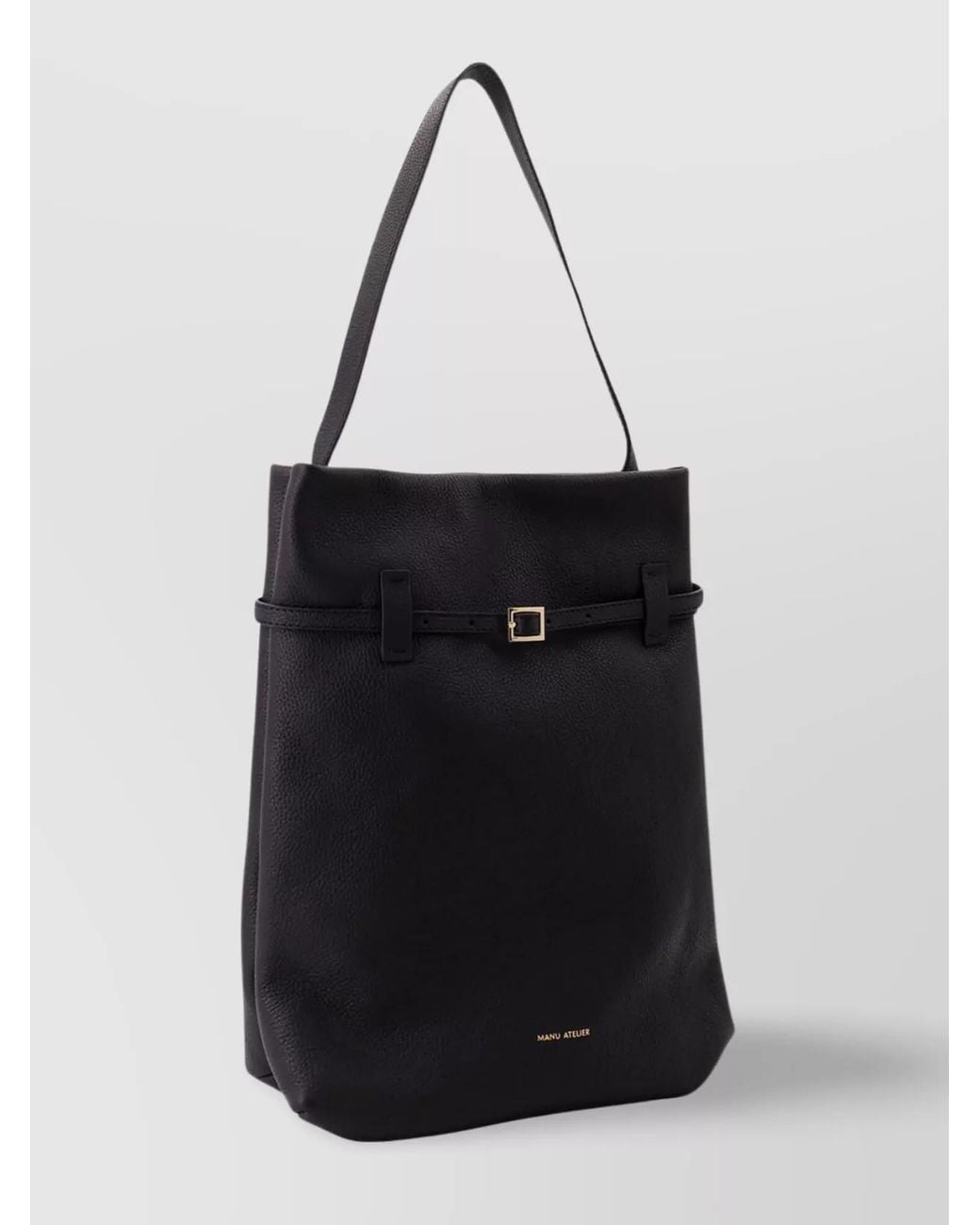 MANU Atelier Black Everyday Leather Shoulder Bag