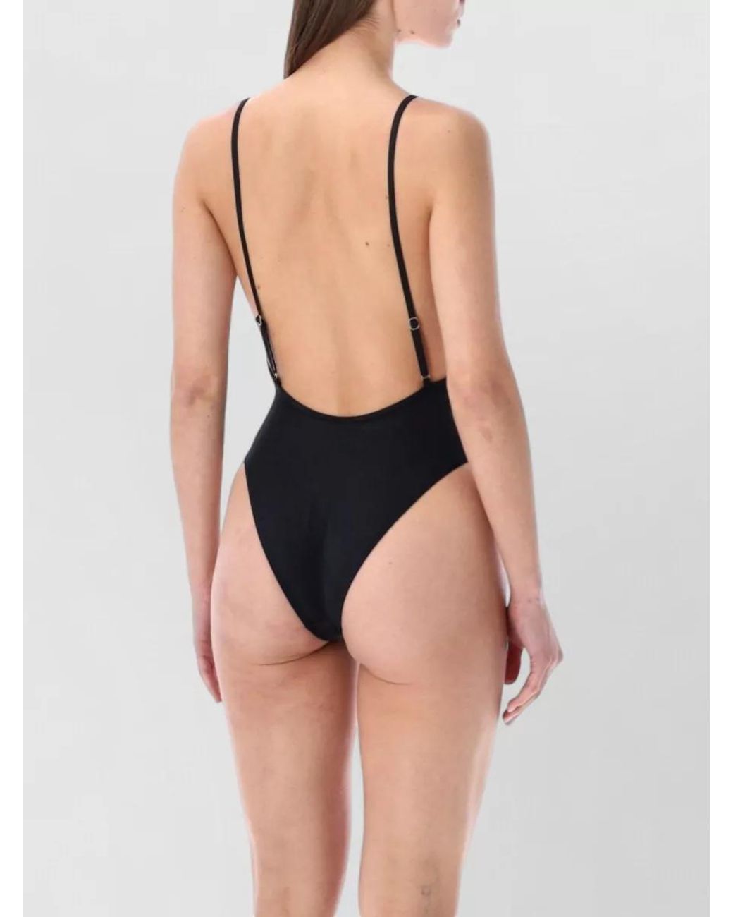 DIESEL Blue Deep V-Neck One-Piece Swimsuit