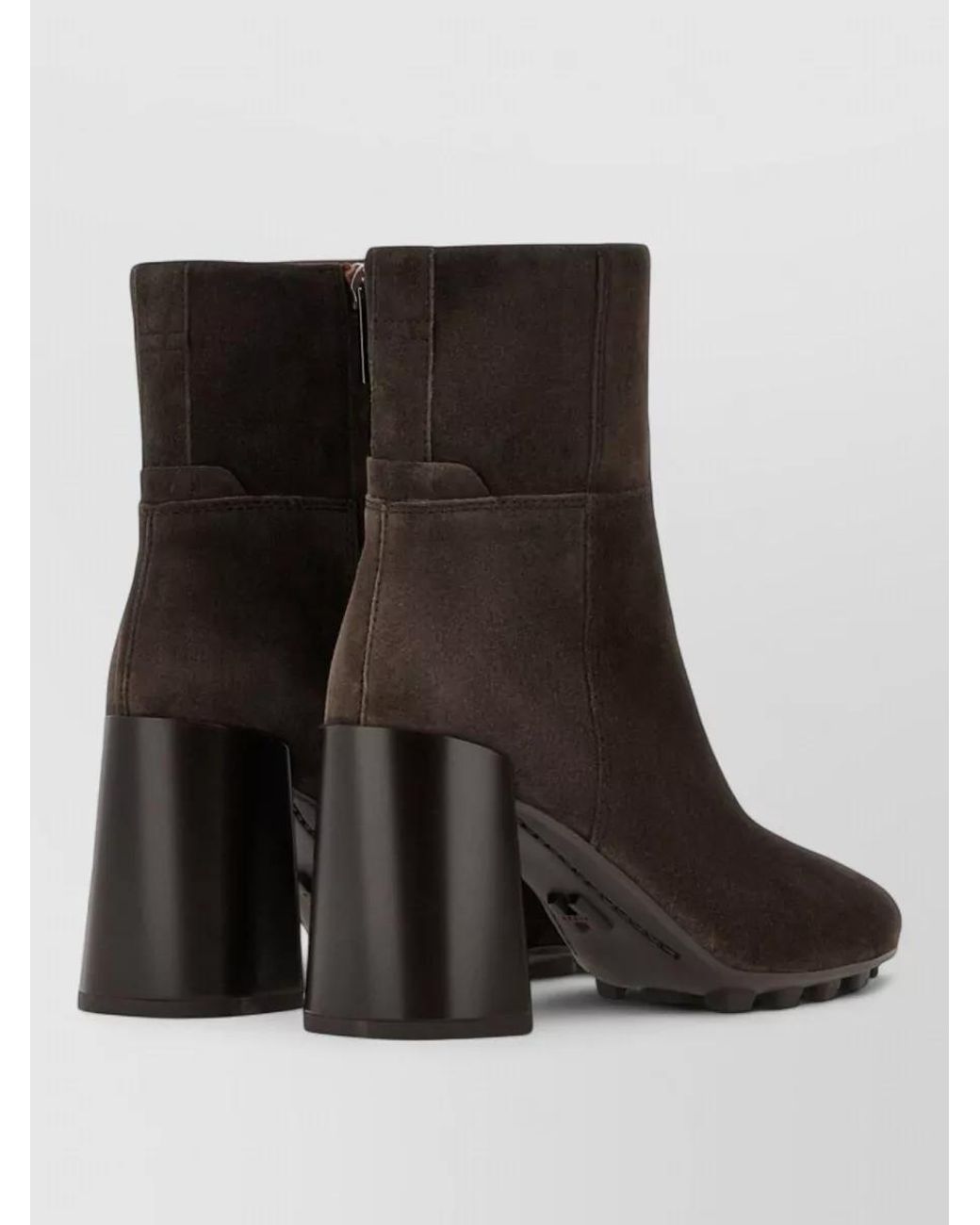 Hogan Brown Leather Ankle Boots
