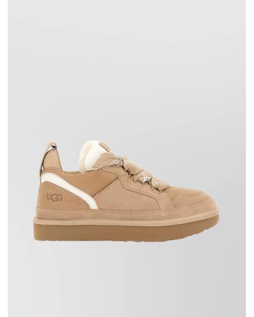 Ugg Natural Lowmel Panelled Suede Sneakers