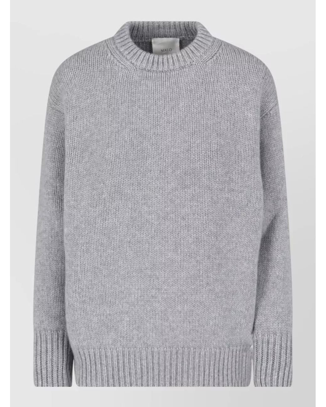 Malo Gray Cashmere Crewneck Sweatshirt