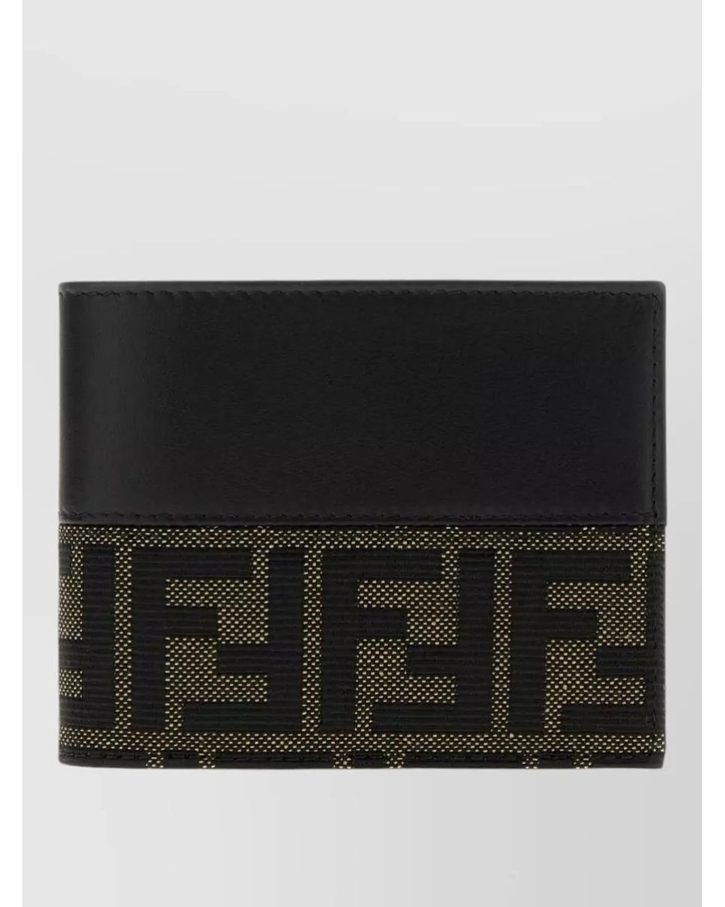 Fendi Black Leather Bifold Wallet for men