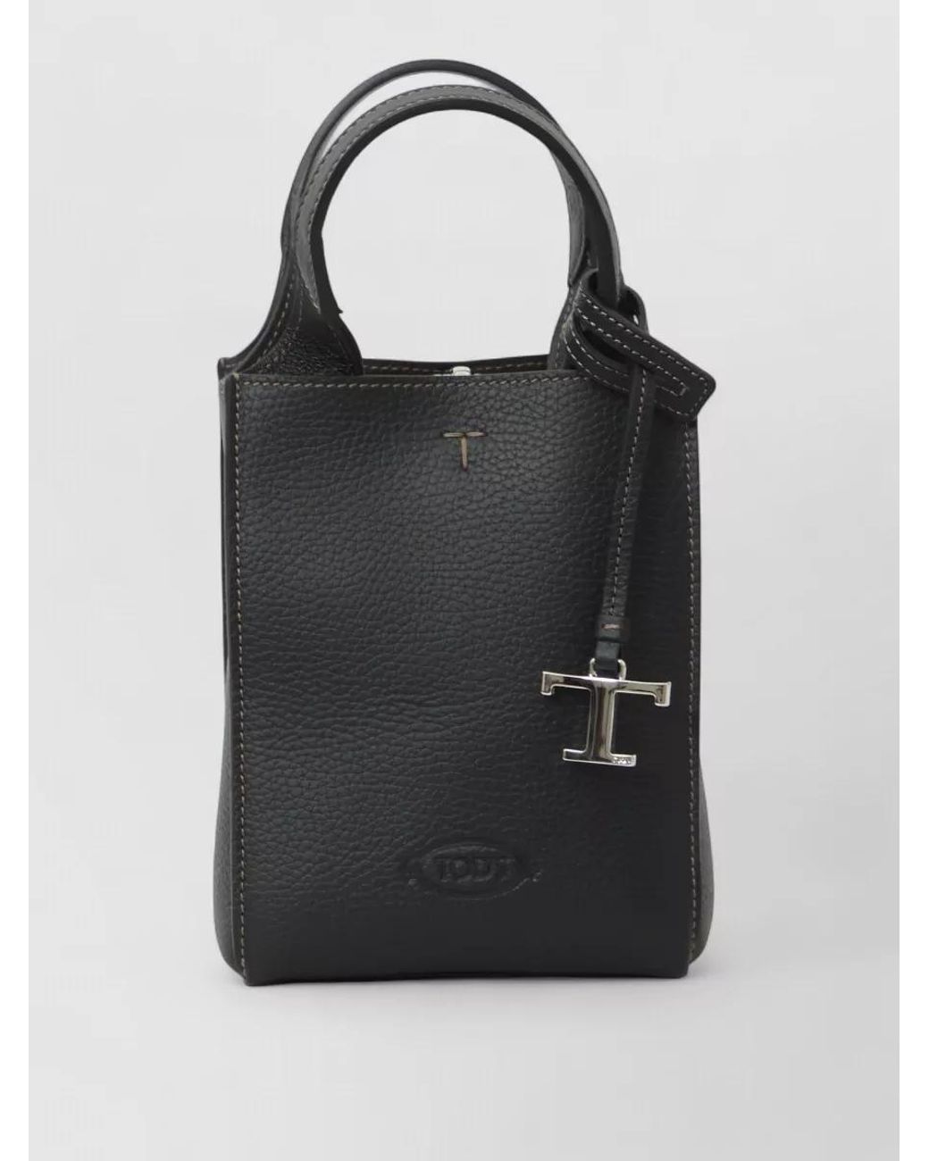Tod's Black T Timeless Micro Leather Mini Bag