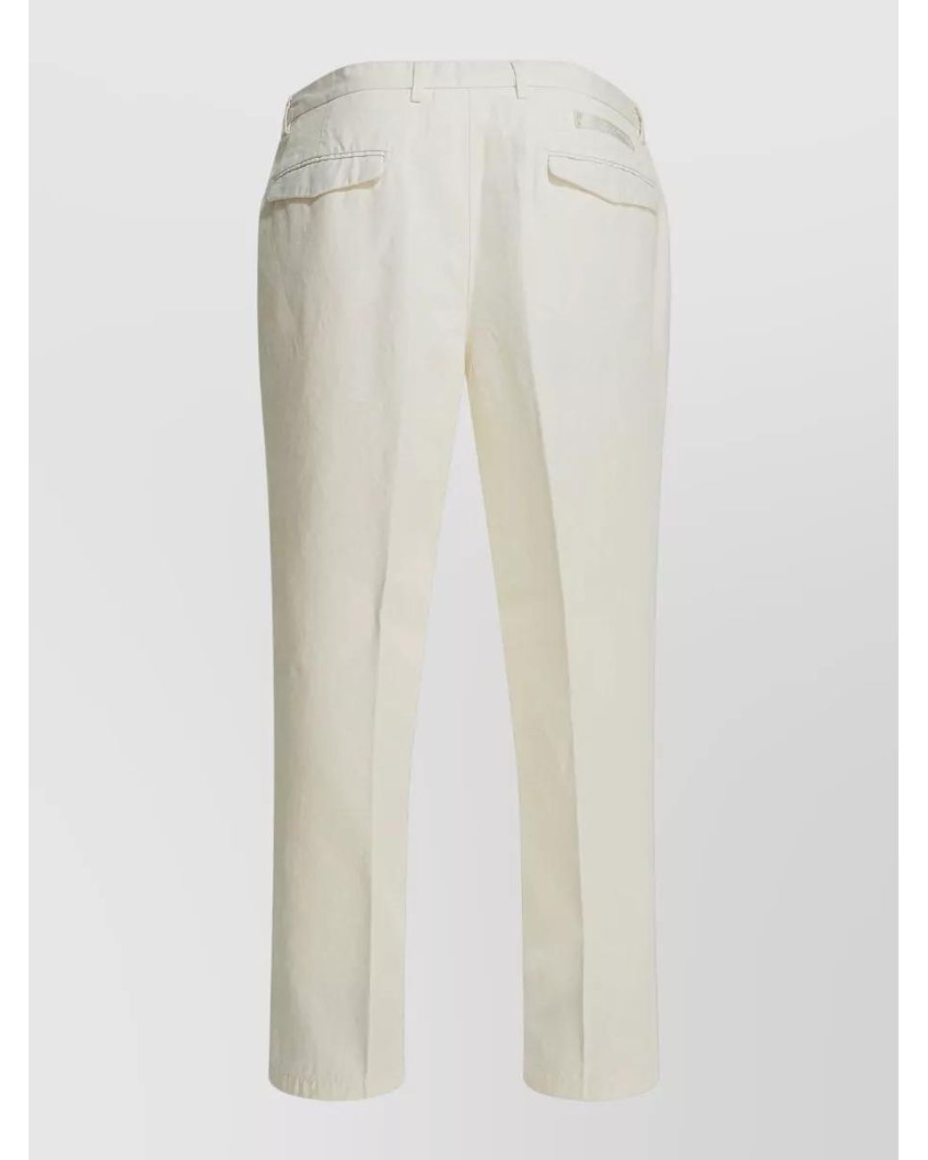 Briglia 1949 White Straight-Leg Trousers for men