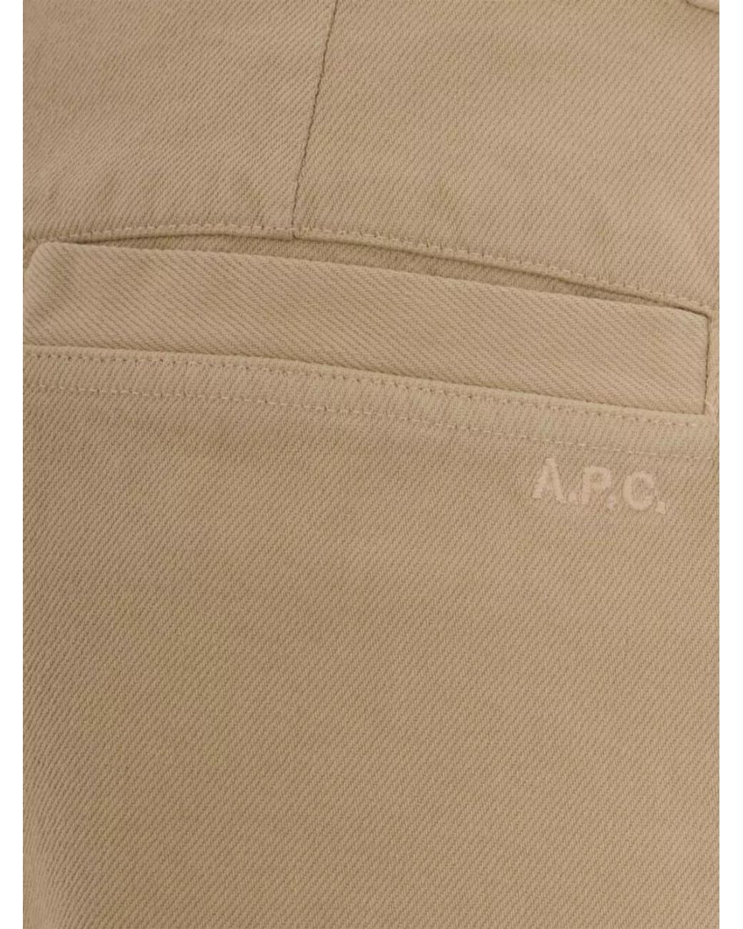A.P.C. Natural Straight-Leg Chino Trousers for men