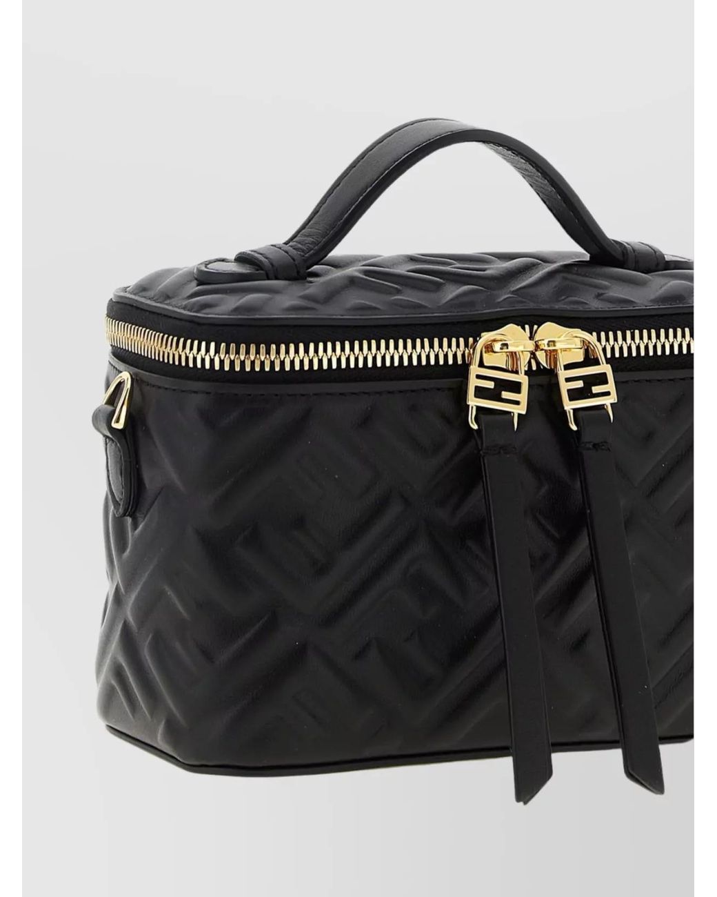 Fendi Black Mini Lamb Leather Crossbody Bag