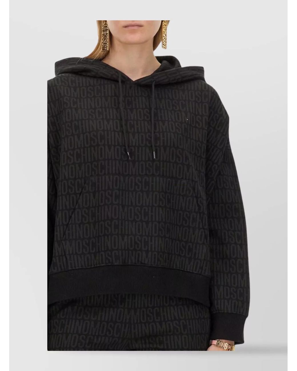 Moschino Black Logo Print Sweatshirt
