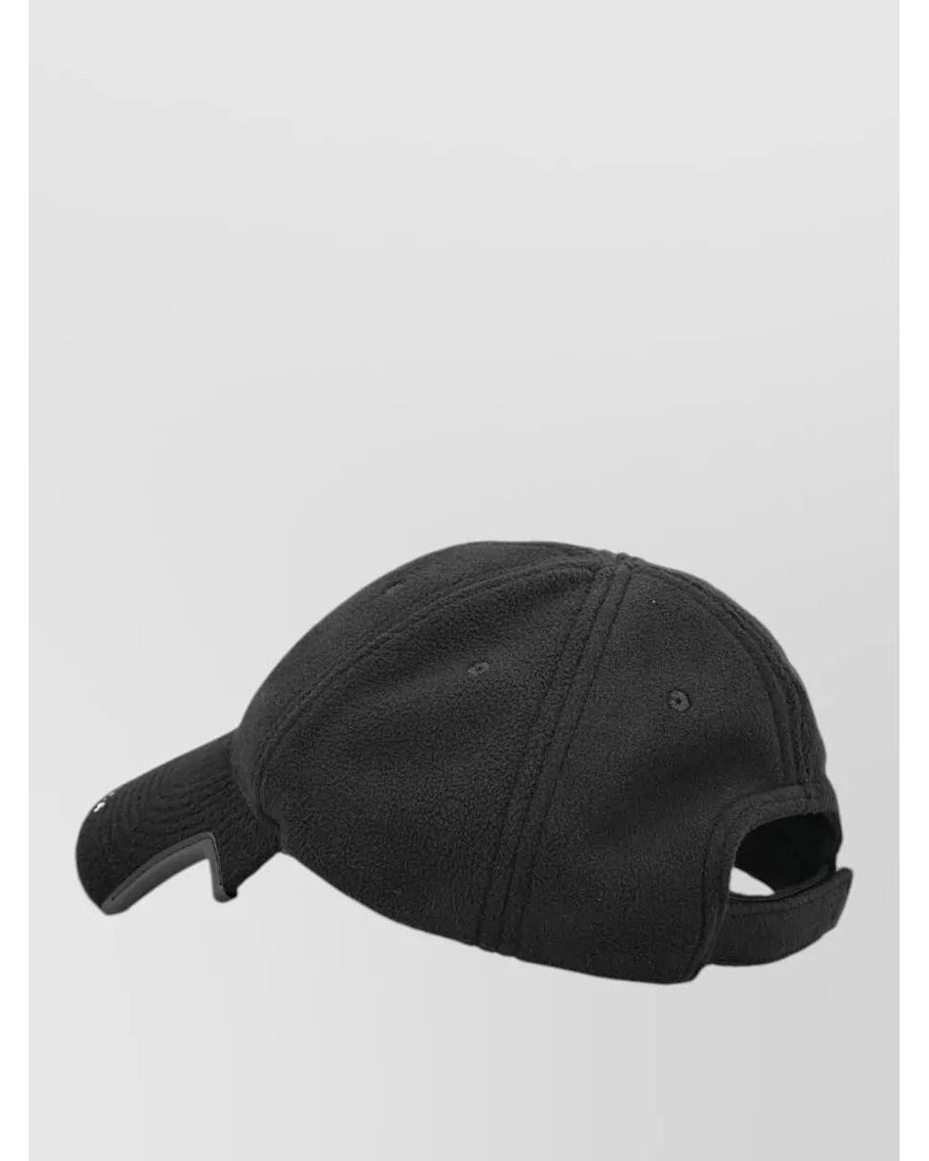 Balenciaga Black Fleece Baseball Cap for men