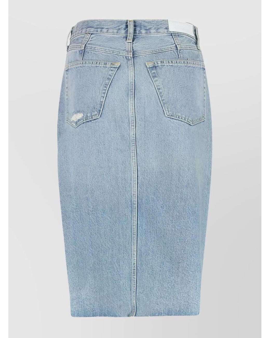 Re/done Blue Denim Skirt