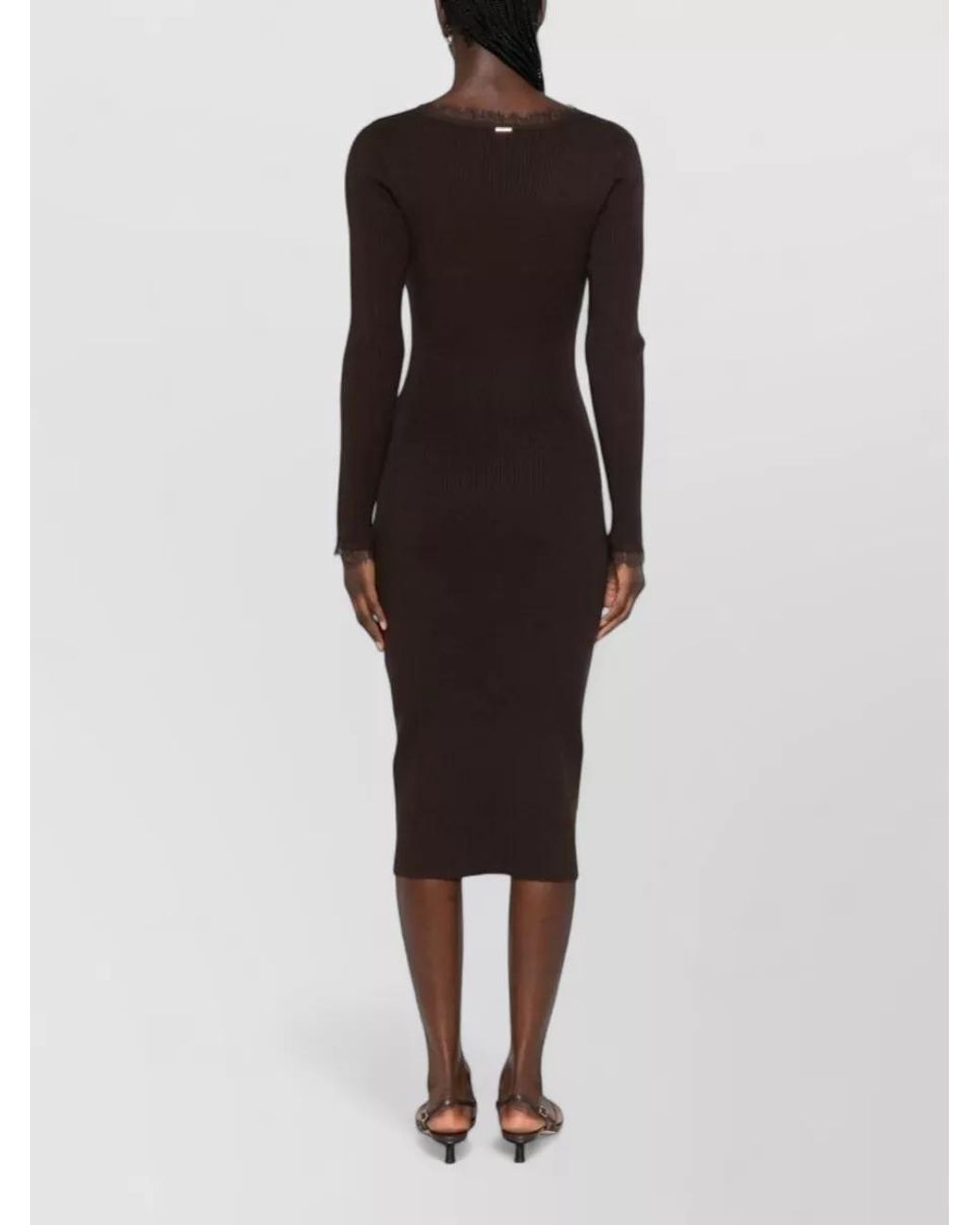 Twinset Multicolor Viscose Knit Knee-Length Dress