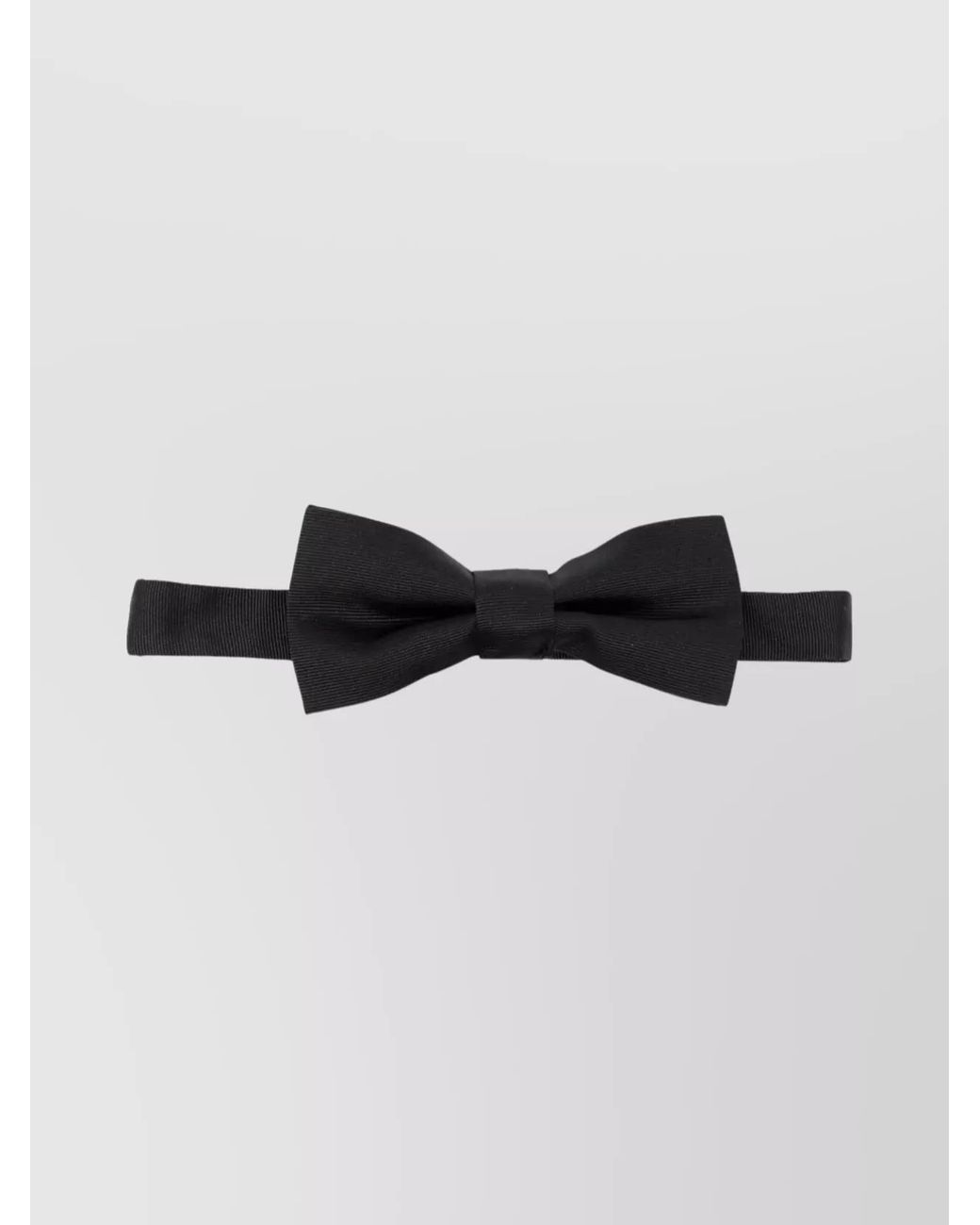 DSquared² Black Silk Fine Ribbed Bow Tie for men