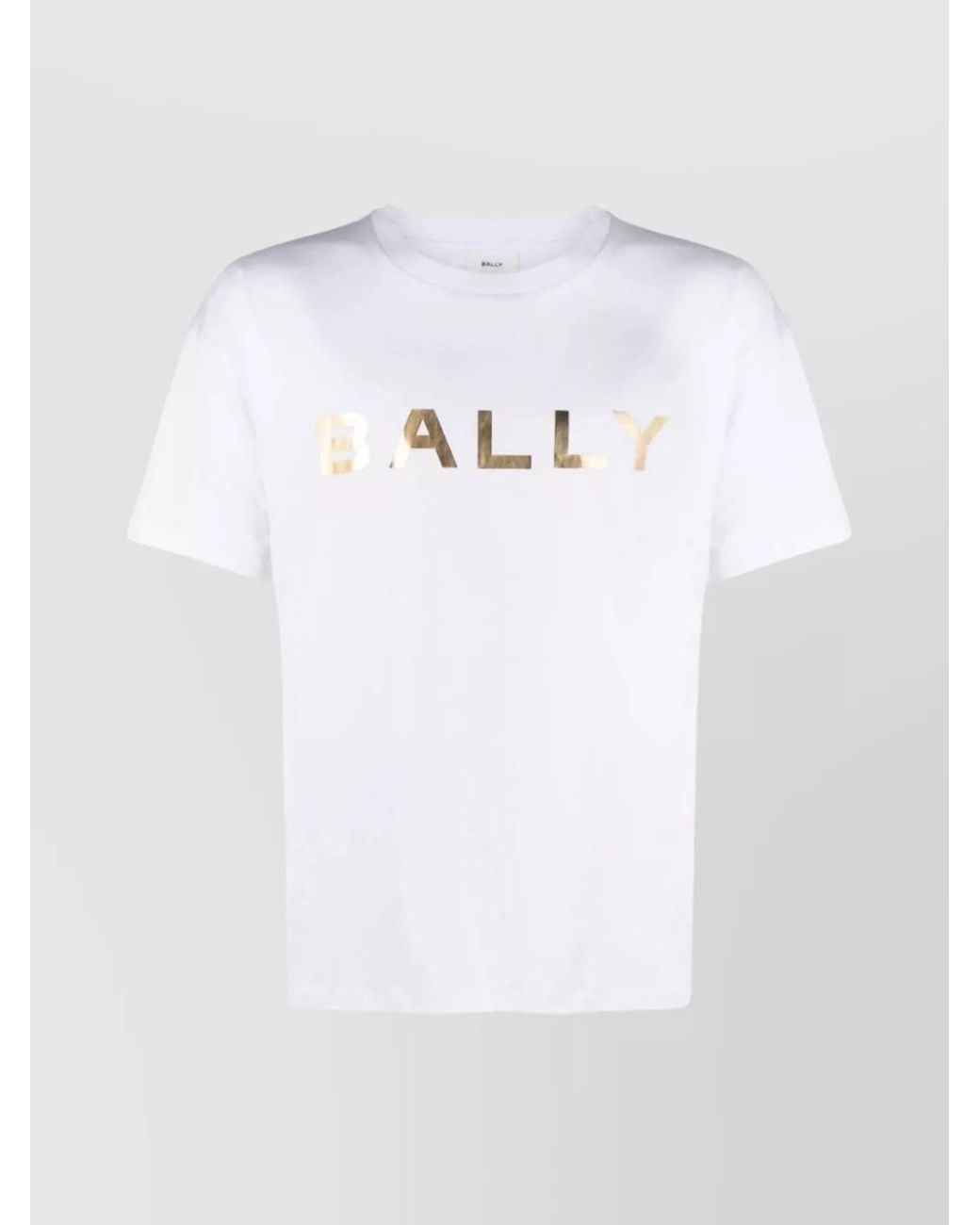 Bally White Organic Cotton Logo-Print Crew-Neck T-Shirt for men