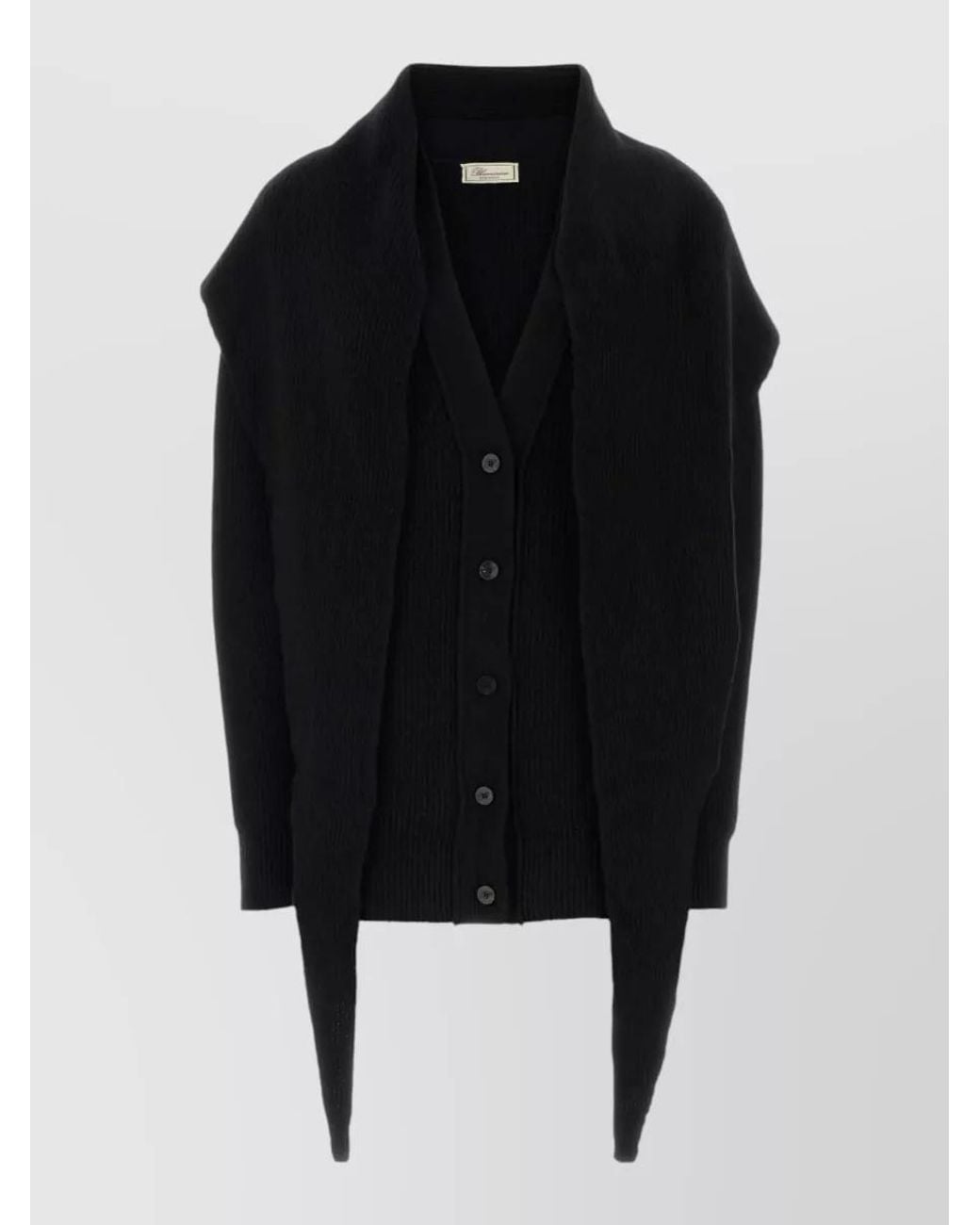 Blumarine Black Virgin Wool Fitted Jacket