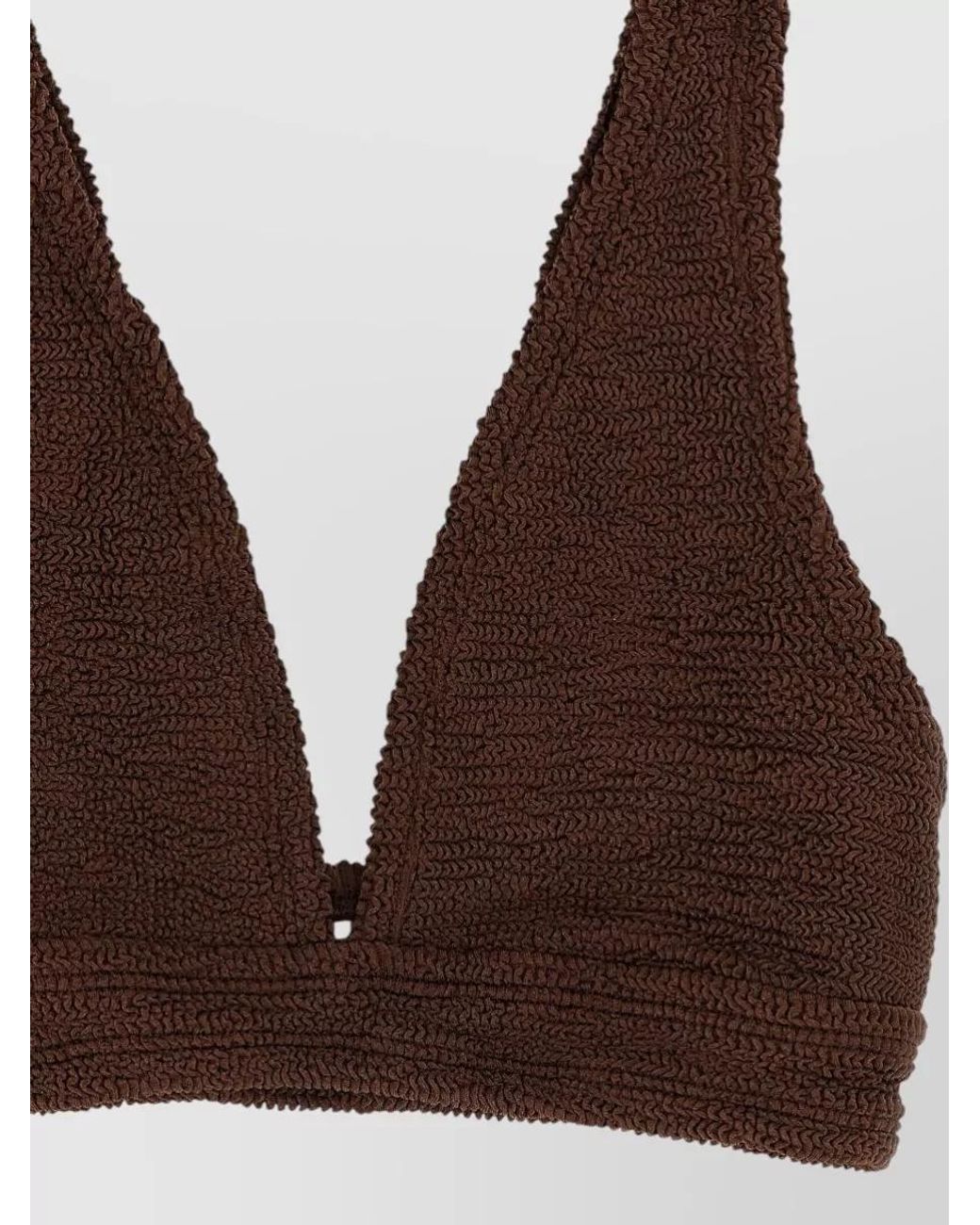 Hunza G Brown V-Neck Bikini