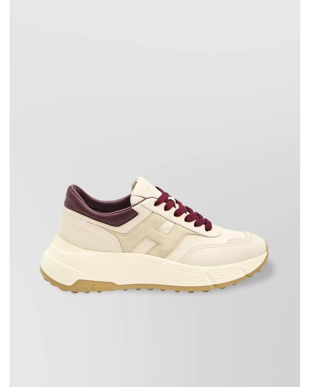 Hogan Natural Leather Low-Top Sneakers