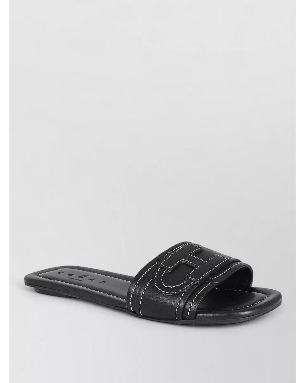 Hogan Multicolor Leather Flat Sandals