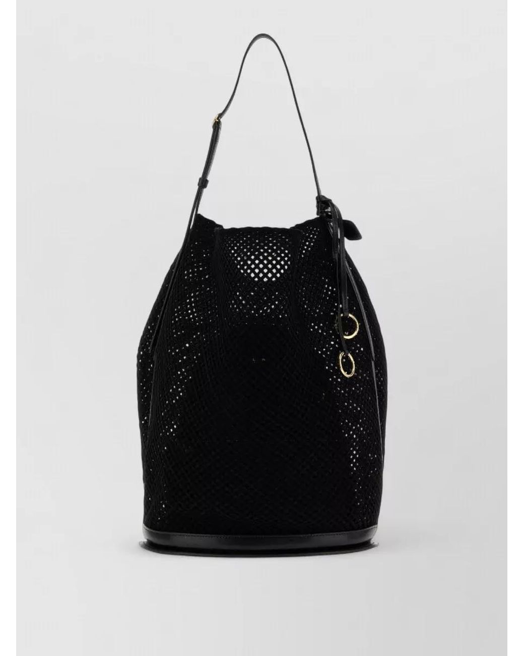 Alaïa Black Suede Leather Large Bucket Bag
